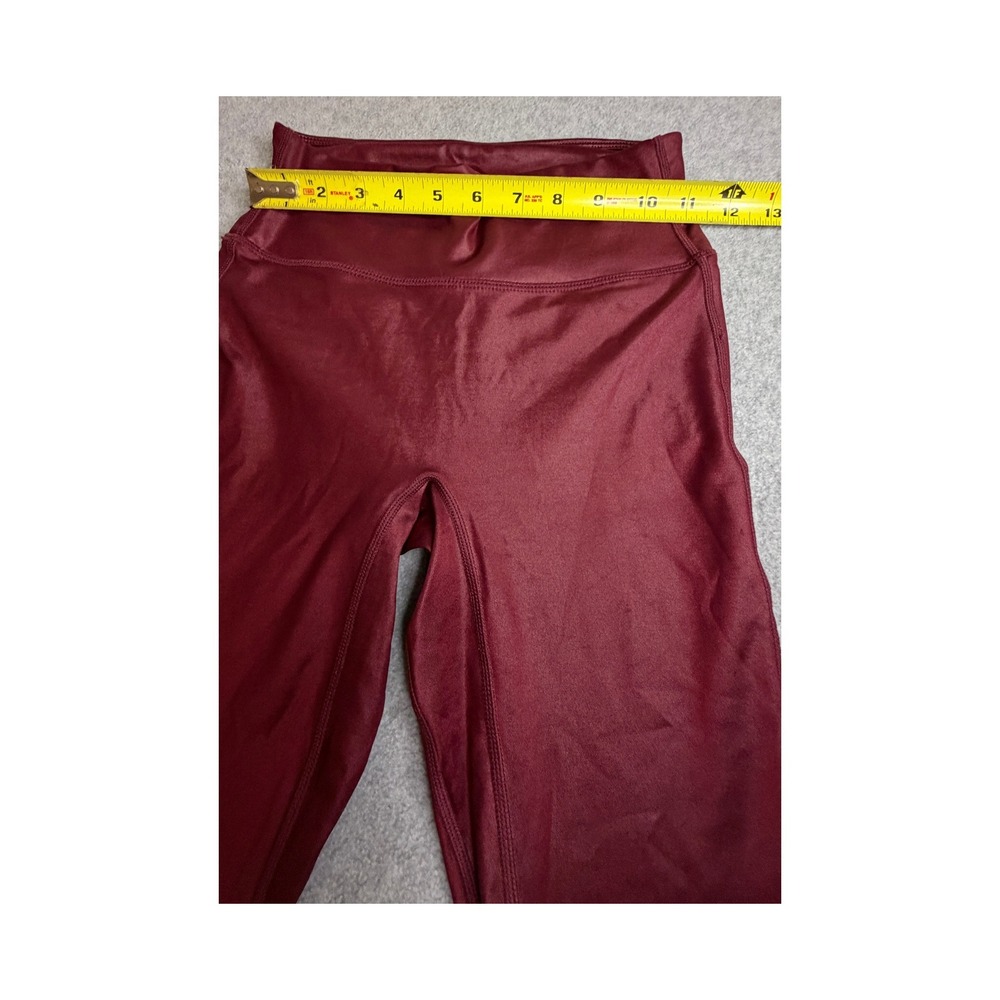 Fabletics 365 High Waisted Shiny Leggings Burgundy Wine Red Size Small - Picture 3 of 4